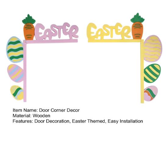 Пасхальный декор для угла двери, украшение на дверь в виде моркови, разноцветное угловое украшение для окон, стен, весенний праздничный декор для дома в фермерском доме