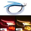 2 Pcs DRL LED Strip Turn Signal Light Yellow Bright Flexible Turn Signal Light Daytime Running Light for Car Headlight 12V