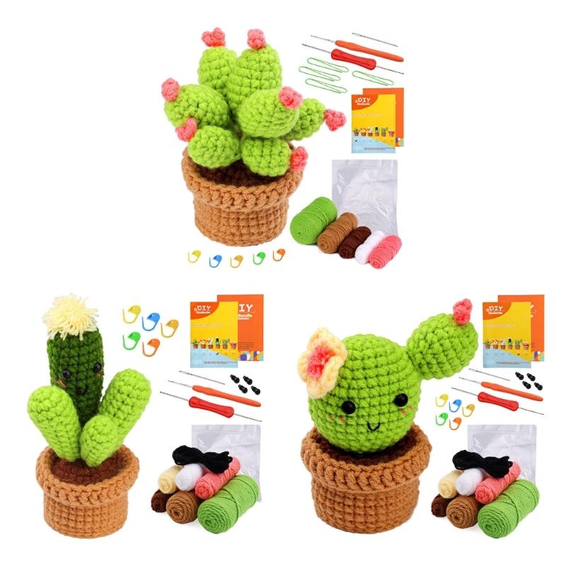 Beginners Crochet Kits DIY Crochet Starter Kits Including Crochet Hook, Yarn Balls, Needle, Instructions, Accessories