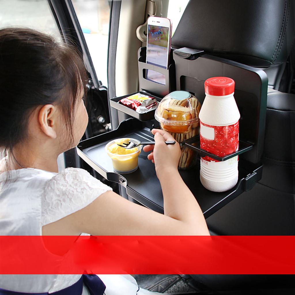 Автомобильный складной стол для еды, автомобильный обеденный стол, экономящий органайзер, многофункциональный стеллаж для автомобиля, черный