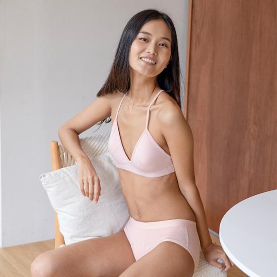 [Сертификация Министерства по безопасности пищевых продуктов и лекарственных средств] Органические менструальные трусы CyClean Hip Hugger Абрикос/Черный