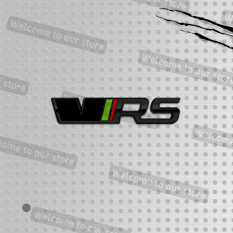 cycr3 3D Metal Car Styling VRS Emblem Decals Car Steering Wheel Badge Stickers For Skoda Kodiaq Fabia Enyaq Octavia Combi Kamiq Rapid