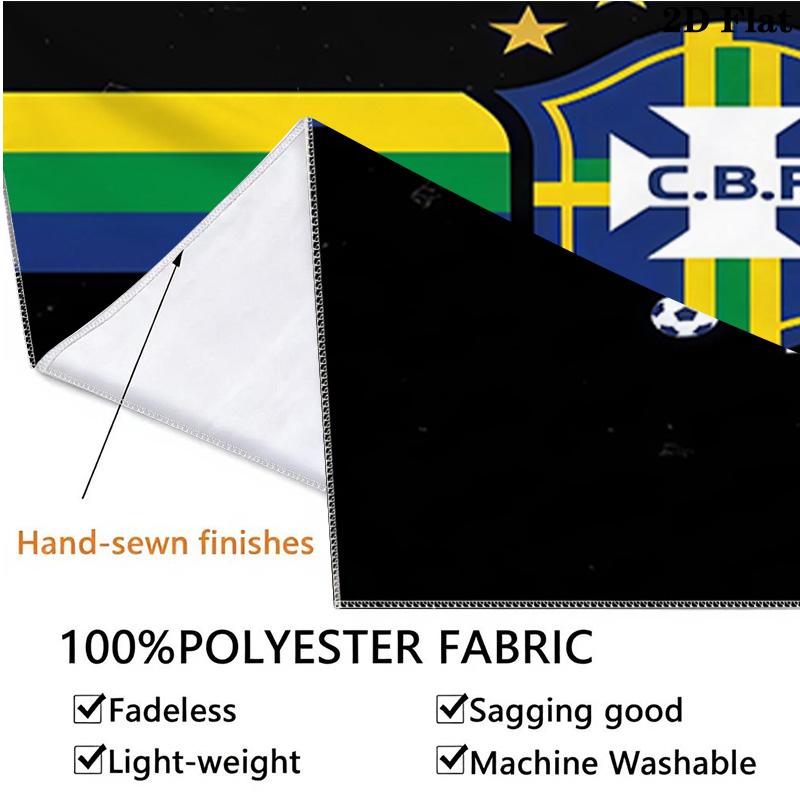 Custom Name Brazil national football team Printed Tapestry – Wall Hanging for Bedrooms, Dorms, and Home Decor