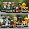 Demon Slayer Q Version 6-Piece PVC Figure Set: Anime Cake Decoration Ornaments