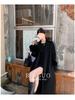 Женское шерстяное пальто в французском стиле с уникальными меховыми рукавами - Шикарная повседневная куртка на осень/зиму