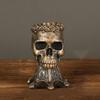 1PC Halloween Skull Head Vase Resin Craft Decoration Creative Home Decoration Skull Head