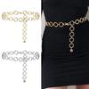 Decorative Luxury Alloy Waistband Slimming Cummerbands Metal Chain Belt Double Ring Waist Band