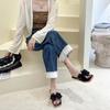 Women's Summer External Slippers Flat Bottom Bow Tie Slippers Anti-slip Beach A Flip-flops Slippers