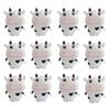 1-12Pcs Plush Cow Keychain Cow Plushie Animal Toy Kawaii Spotted Cow Keyring Women Bag Animal Decor Christmas Birthday Gift