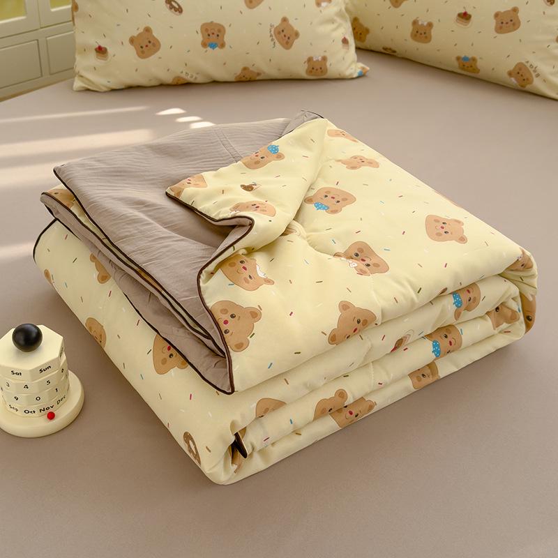 Хлопковое одеяло из марли класса А с соевым волокном - Двухслойное, летнее, прохладное, машинная стирка