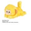 Pull-String Tail Wagging Cat Wristband Monkey Plush Slap Bracelet Toy with Moving Tail Portable Animal Doll Kids Gift
