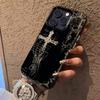 Пылезащитный Темный Готический Стиль Матовый Чехол для iPhone 17 Air 16 E 15 14 Plus 13 12 Mini 11 Pro Max Акриловый Силиконовый Жесткий Чехол