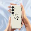 For Samsung Galaxy S25 Case Black Love Pattern Printing Straight Edge TPU Phone Back Cover