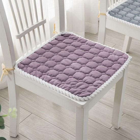 Chair Cushion Soft Comfortable Cozy Elegant Minimalistic Restaurant Accessory Polyester Fiber Seat Plush Dining Chair Cushion for Winter