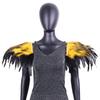Готика, Очень большой размер, Блокировка цвета, Плечевые накладки с перьями, Бальный платок для выступления, Украшение для вечеринки на Хэллоуин, Аксессуары для ролевых игр