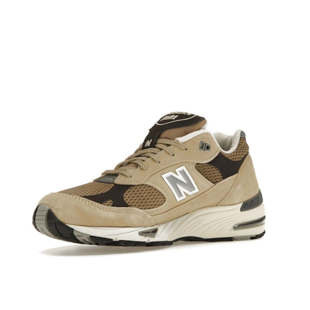New Balance 991 Made in England Finale Pack — мужские кроссовки бледно-хаки светло-коричневого серебристо-норкового цвета Delicioso M991CGB