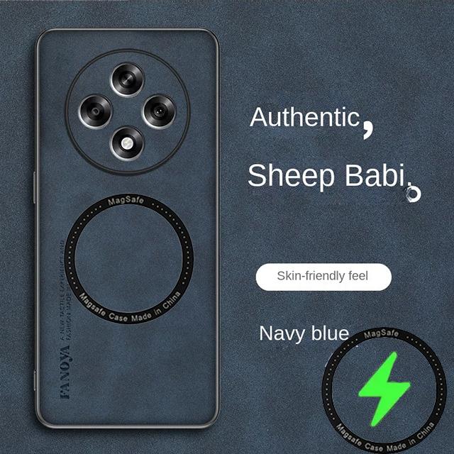 Чехол из овечьей кожи Magsafe для OPPO Reno 12 12 Pro с беспроводной зарядкой, противоударный, магнитный, совместимый с чехлом Magsafe