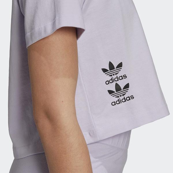 Adidas Originals Logo Play Tee Women Tops Light-Purple H22754