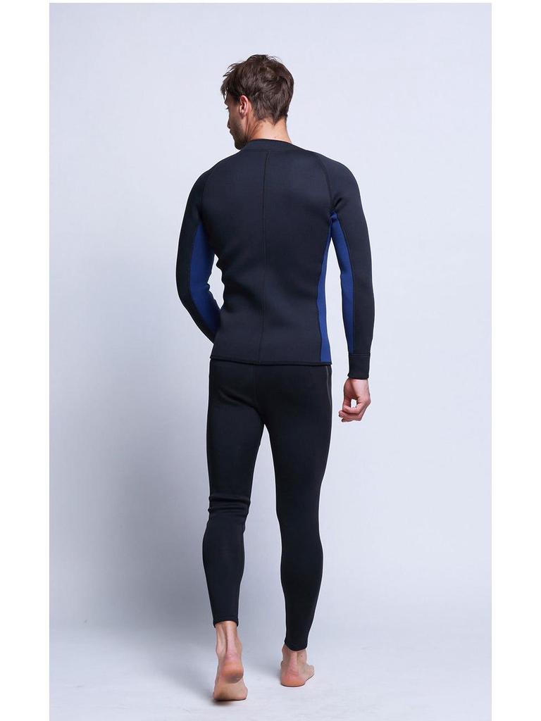 Мужской утепленный гидрокостюм для дайвинга и серфинга толщиной 3 мм с передней молнией