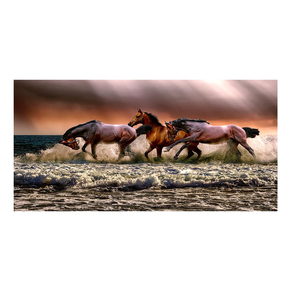 Modern Galloping Horses Landscape Canvas Painting Posters and Prints Wall Art Picture for Living Office Room Bedroom Home Decorating