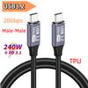 Кабель USB 4 для Thunderbolt 4 8K@60Hz 40 Гбит/с Синхронизация данных Быстрая зарядка 240 Вт USB C на USB C Кабель Thunderbolt для MacBook Монитора