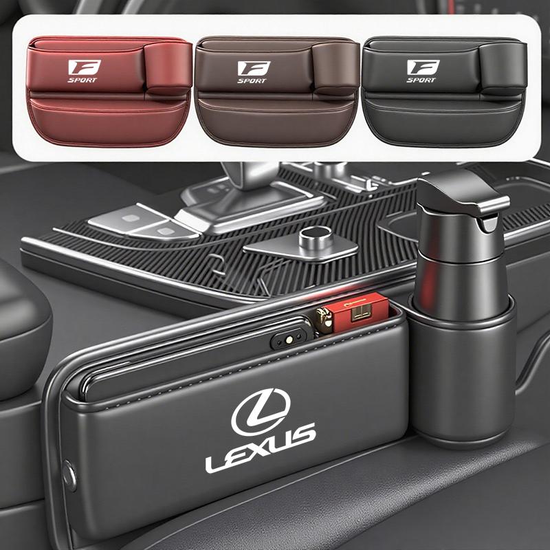 DJSZ3 Car Seat Gap Storage Box Seat Multifunction Gap Cup Holder For Lexus F SPORT ES RX NX LS UX LM LX GX LC RZ IS CT GS RC HS SC LXB
