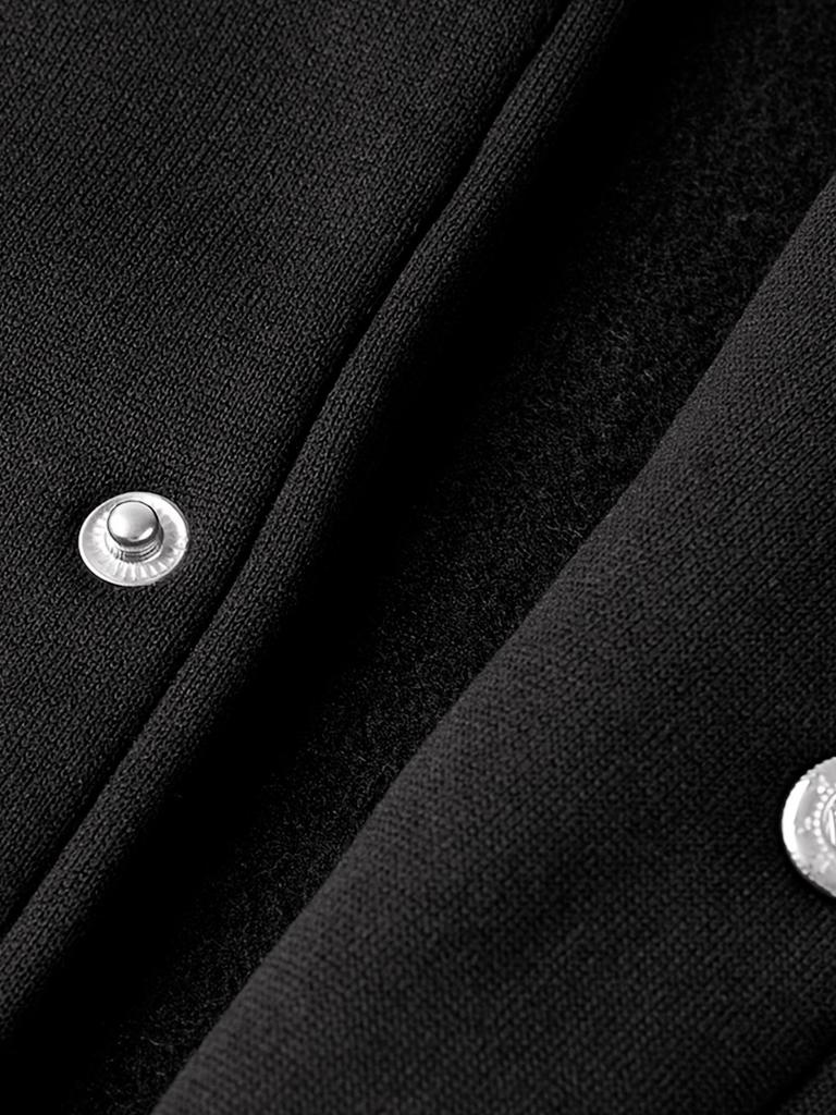 Мужская бейсбольная кардиган-куртка с воротником-стойкой и принтом из букв