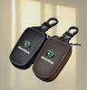 LQLT3 Leather Car Remote Key Cover Keychain Case Bag Protector for Skoda VRS Octavia 2 3 Rapid Kodiaq Karoq Fabia Kamiq Superb