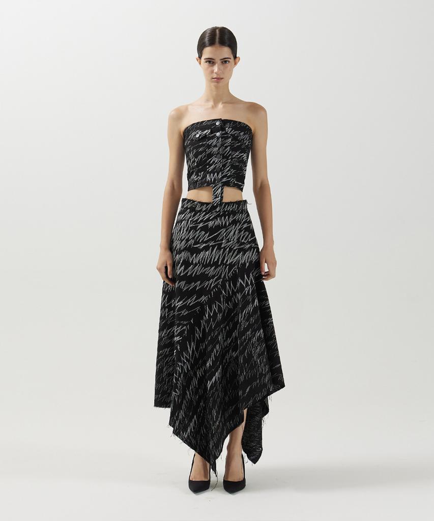 Meuameu Stitch Flared Skirt