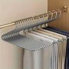 5/3/1PCS Goose Type Dip Plastic Pants Rack Wardrobe Dormitory Telescopic Z Type WOMEN'S Clothes Rack Multi Layer Storage Pants Rack