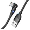 USB Type -C Smartphone Charging Cable Cable L-shaped 180 Degree Fast Charging Data Data Line Black 1m