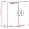 Wall Mounted Cabinet White 60 x 31 x 60 cm Engineered Wood