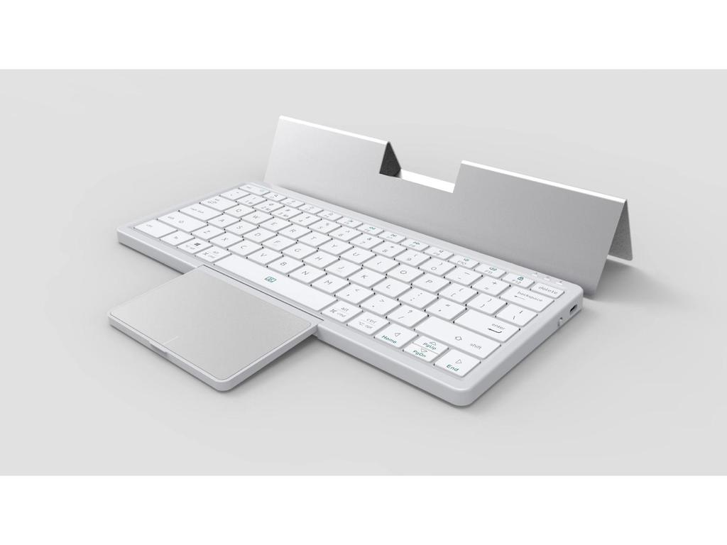 Новая беспроводная Bluetooth-клавиатура со скрытой сенсорной панелью из искусственной кожи для планшета, телефона и компьютера