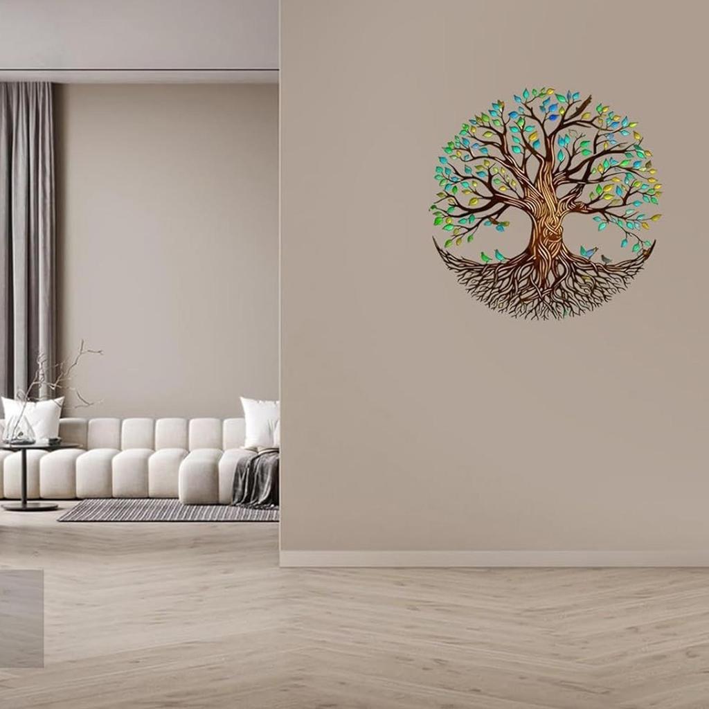 Tree Wall Art Handcrafted Wall Decor Hangable Sculpture Hangable For Indoor Outdoor Kitchen Bedroom Office Garden Patio Porch