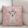 1pc Alpaca Pillowcase - Adorable Floral and Polka Dot Design with Zipper, Ideal for Modern Home Decor, Sofa, and Living Room Styling