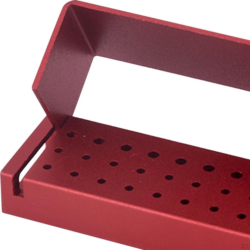 Burs Holder Sturdy with Open Flip Cover Aluminum Opening Box Case Block