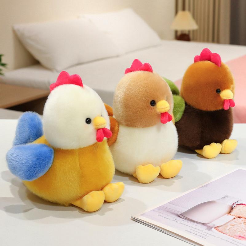 Cute Plush Hen Chicken Toy, Realistic Hen Stuffed Animal, Soft Brooder Chick Decorative Gift for Kids