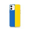Coque iPhone - PIXELFORMA - iPhone 12 - Drapeau De l'Ukraine - Silicone Souple - Design Léger