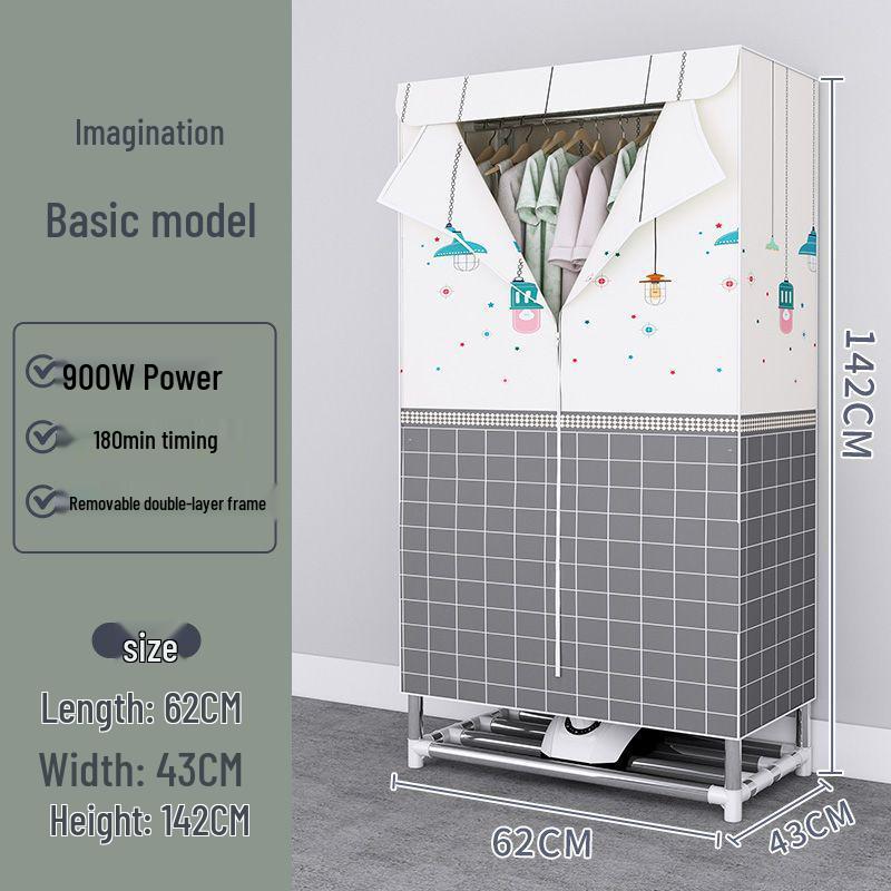 Утолщенный стальной каркас с тканевыми стенками, гардероб для спальни или общежития, зимний стиль