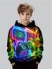 Children's Clothing, Boys' Hoodies, Long Sleeved 3D Printed Spring and Autumn Casual Outdoor Fashion Tops