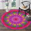 Круглый ковер в стиле бохо, фланелевый коврик для йоги, подушка для гостиной, спальни, учебный коврик, напольный коврик с принтом мандалы, противоскользящий коврик для стула