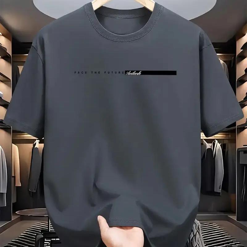 New Summer Men's Fashion T-shirt Personality Versatile Printed Men's T-shirt Top