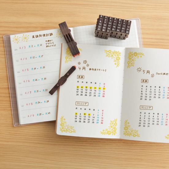 Таймблоки Подключенный Календарный Штамп Многоразовый Консолидированный Цифровой Штамп Сделай Сам Таймблоки Настраиваемый Собери Месяцы Недели Списки