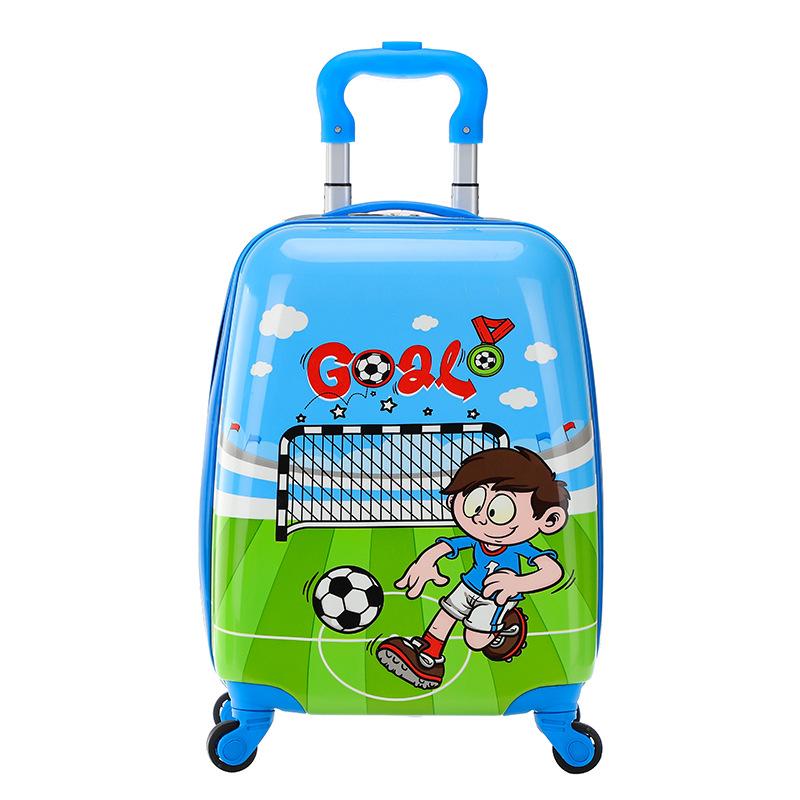 Дорожный чемодан, 18-дюймовая ручная кладь, детский подарок для мальчиков и девочек, сумка на колесике с героями мультфильмов, детский чемодан на колесиках, милый чехол на колесике с мультяшным рисунком