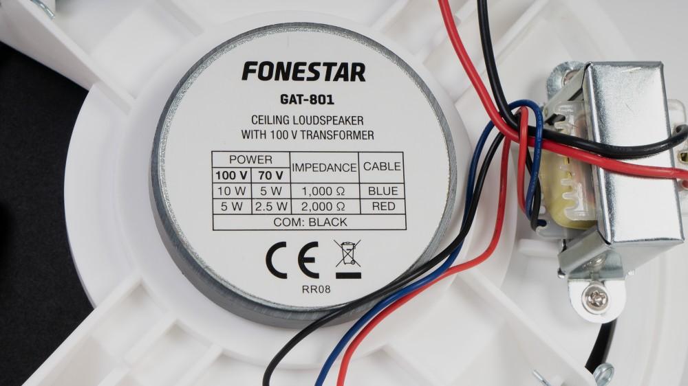 Fonestar Gat-801 - 100V Głośnik Sufitowy 8'' Biały