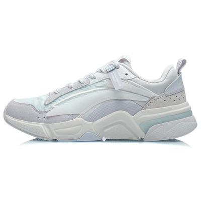 Кроссовки Li Ning Soft Shock Absorbing Breathable Wear Resistance Non Slip Low Top Women sneakers Light-Purple Blue AGCR324-1
