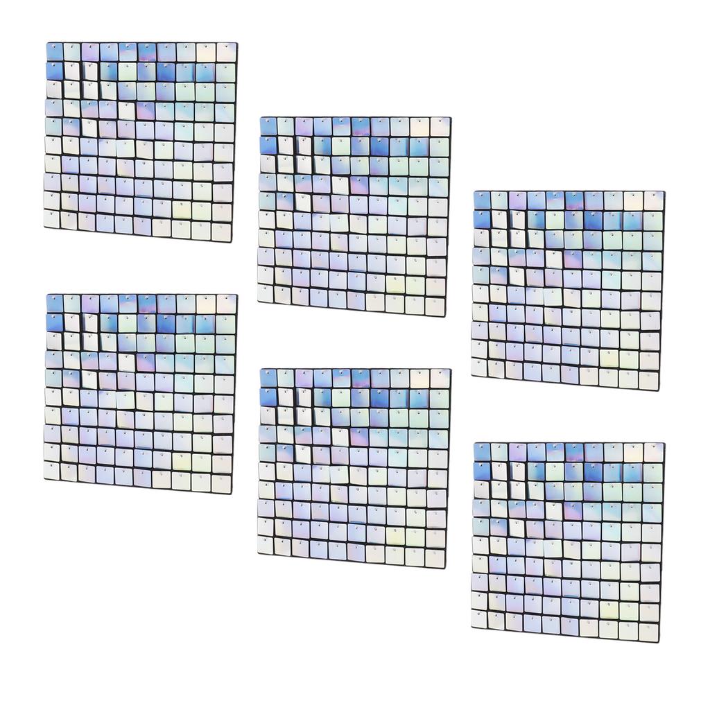 24 шт. мерцающий настенный фон самоблокирующийся ПК зеркальный квадратный фотофон с блестками заводная панель