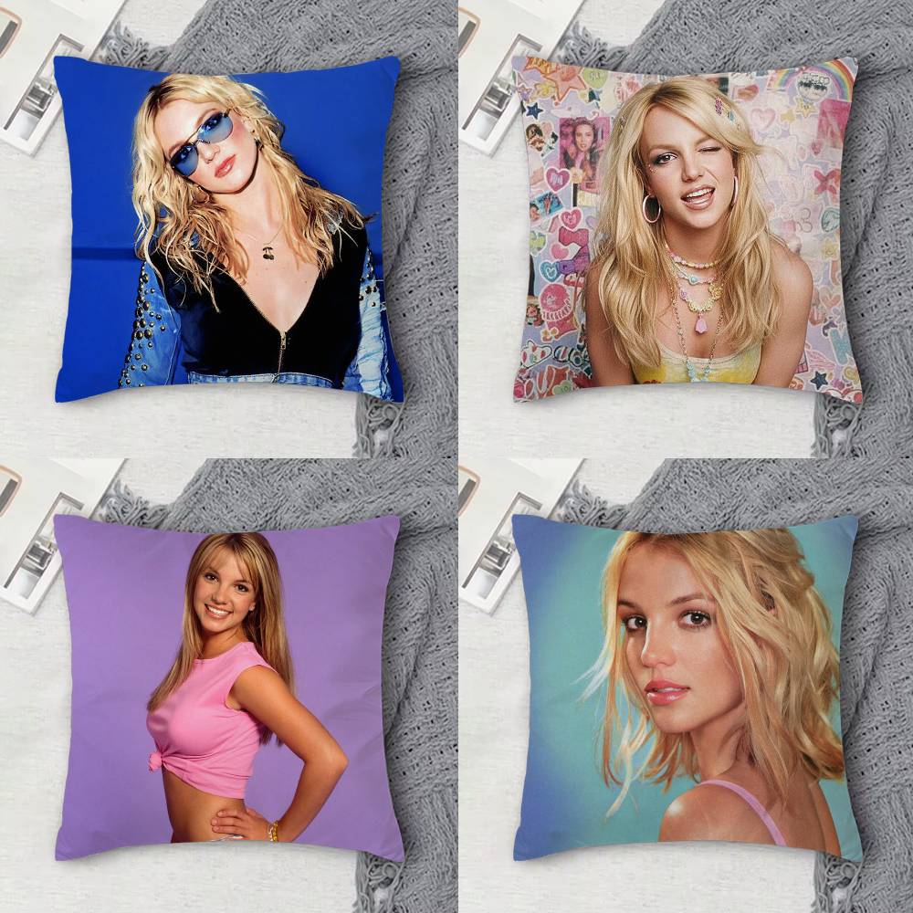 BBritney Spears Doublesided Printed Square Decorative Cushion Cover for Sofa Living Room Home Decor