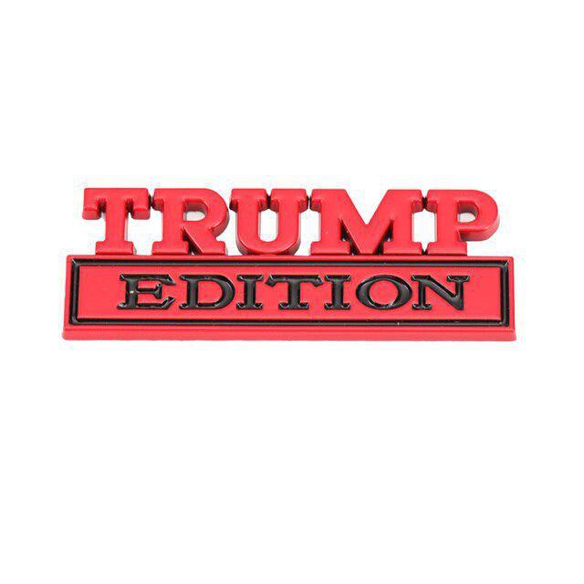 Наклейка на автомобиль металлическая Trump Edition Badge Emblem передняя решетка капота для всех моделей