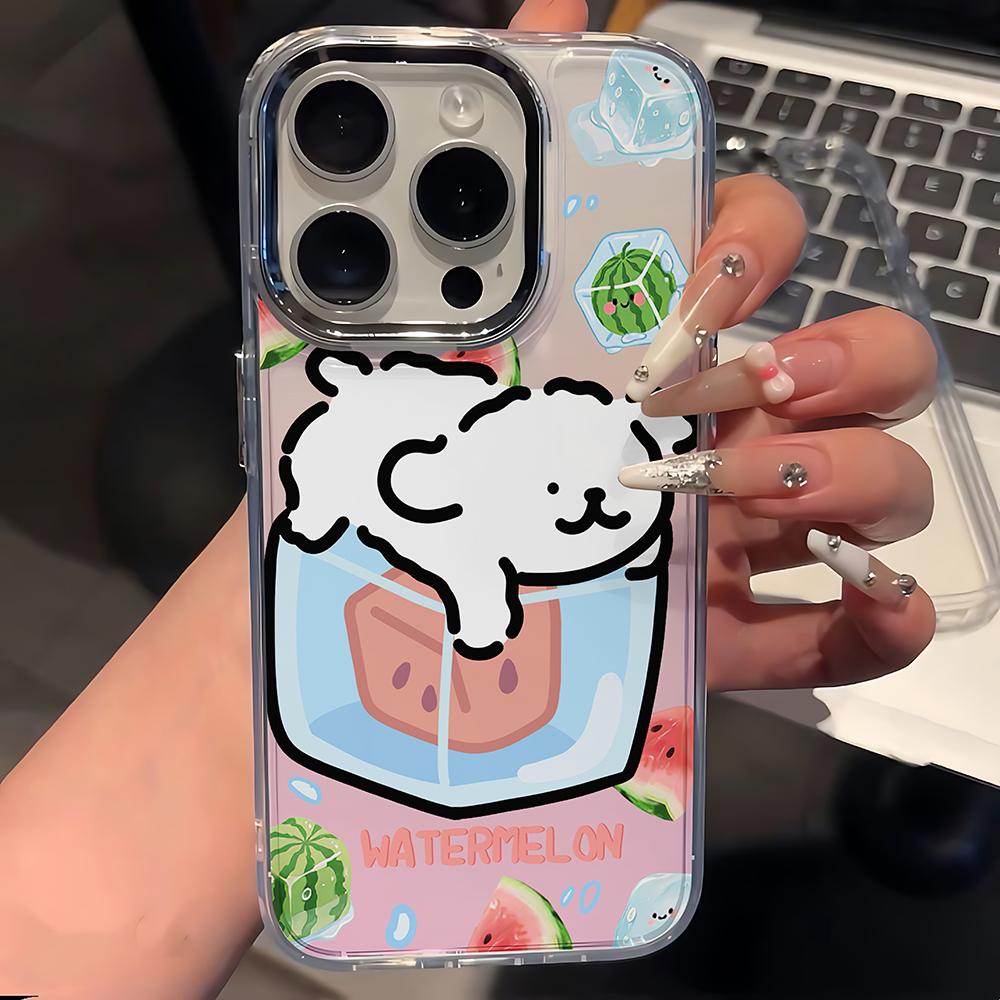 Line Puppy Maltese Summer Phone Case for Samsung Galaxy S25 S24 S23 S22 S21 S20 Note20 FE Ultra Edge Plus 4G 5G Soft Cover